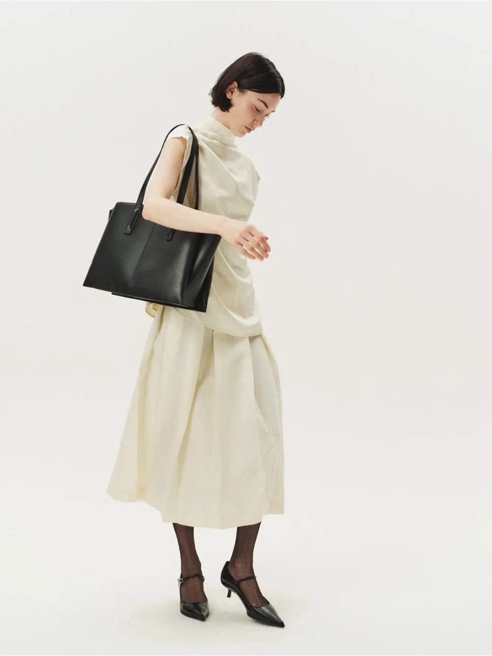 NWT Freja New York Paloma Tote Bag in Black Luxury Vegan Leather Work Tote Purs